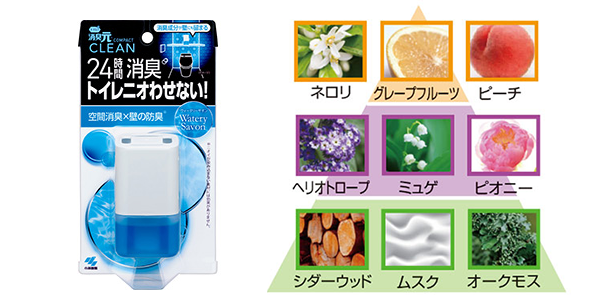 トイレの消臭元 CLEAN COMPACT（クリーン コンパクト）〈ウォータリーサボン〉