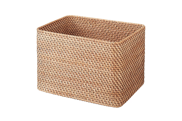 重なるラタン長方形バスケット・大