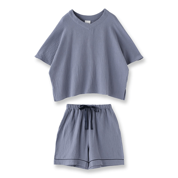 ふわリラガーゼプルオーバー&ショートパンツ上下セット／fran de lingerie（フラン デ ランジェリー）