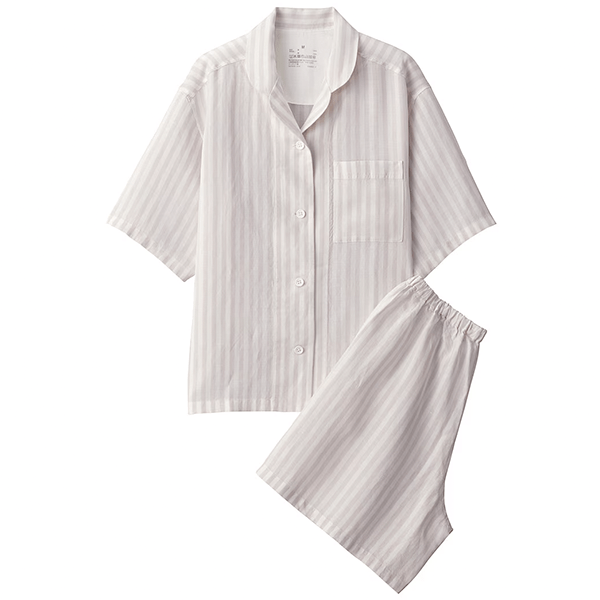 天然由来の接触冷感 リヨセル麻半袖パジャマ／無印良品
