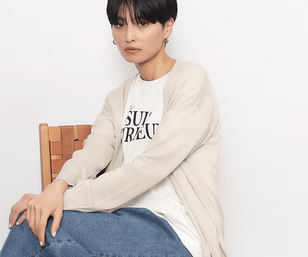 OPAQUE.CLIP ミドル丈カーディガン 接触冷感